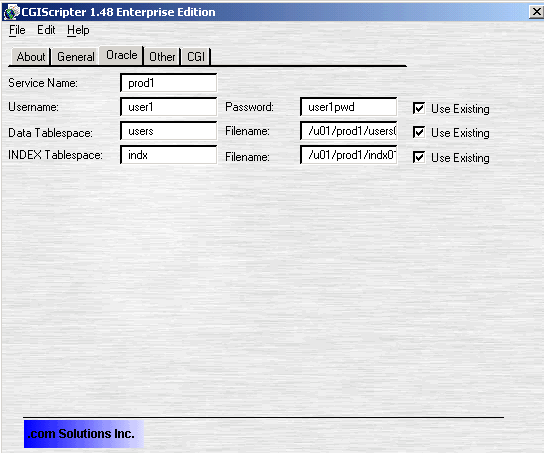 CGIScripter Oracle Folder tab - 27K