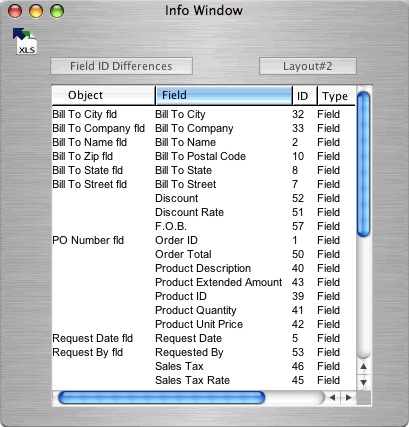 FmPro Layout Info Main Window - 25k