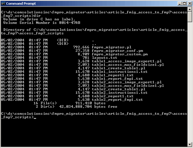 Figure 16 - Opening Windows Command Prompt - listing