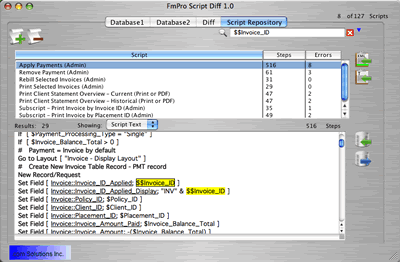 FmPro Script Diff - Search for Global Variable