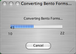 Converting Bento Forms Progress Dialog