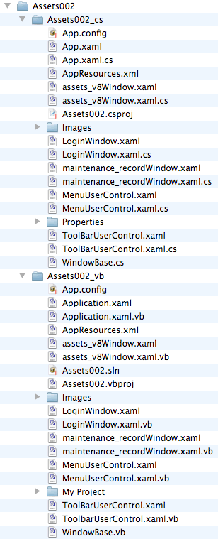 .Net Visual Studio Project Files