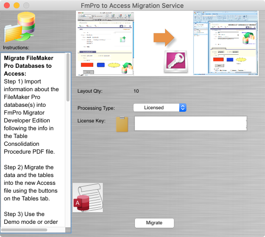 FmPro to Access Migration screenshot